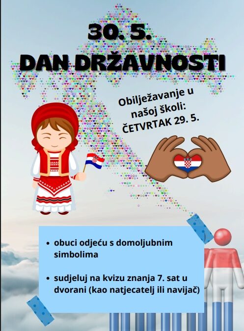 OBILJEŽAVANJE DANA DRŽAVNOSTI – NAJAVA