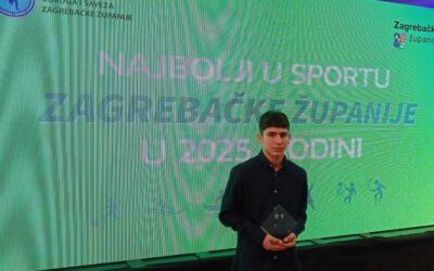 Učenik 8.a razreda nagrađen za sportsku nadu Zagrebačke županije