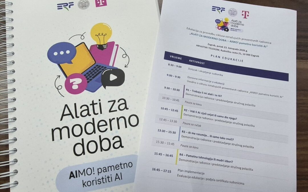Učiteljice OŠ Klinča Sela na edukaciji za novi program „Alati za moderno doba – AIMO! pametno koristiti AI“